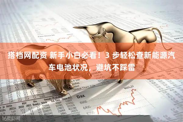 搭档网配资 新手小白必看！3 步轻松查新能源汽车电池状况，避坑不踩雷